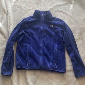 Fleece north face zip up jacket